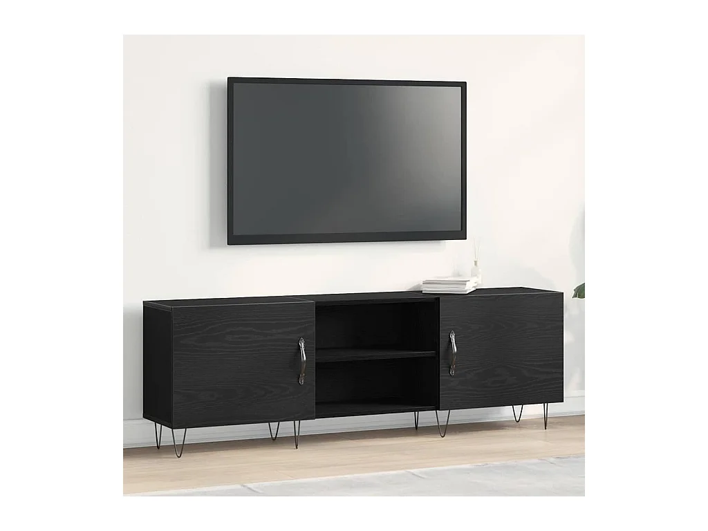 Gabinete para TV Carvalho preto 150 x 30 x 50 cm