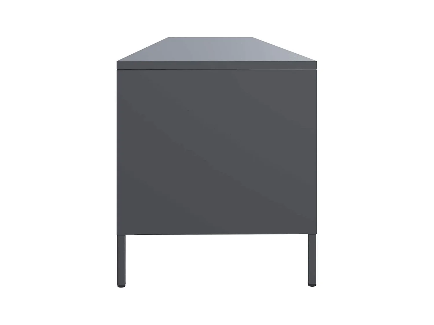 Meuble TV anthracite 202x39x43,5 cm acier laminé à froid