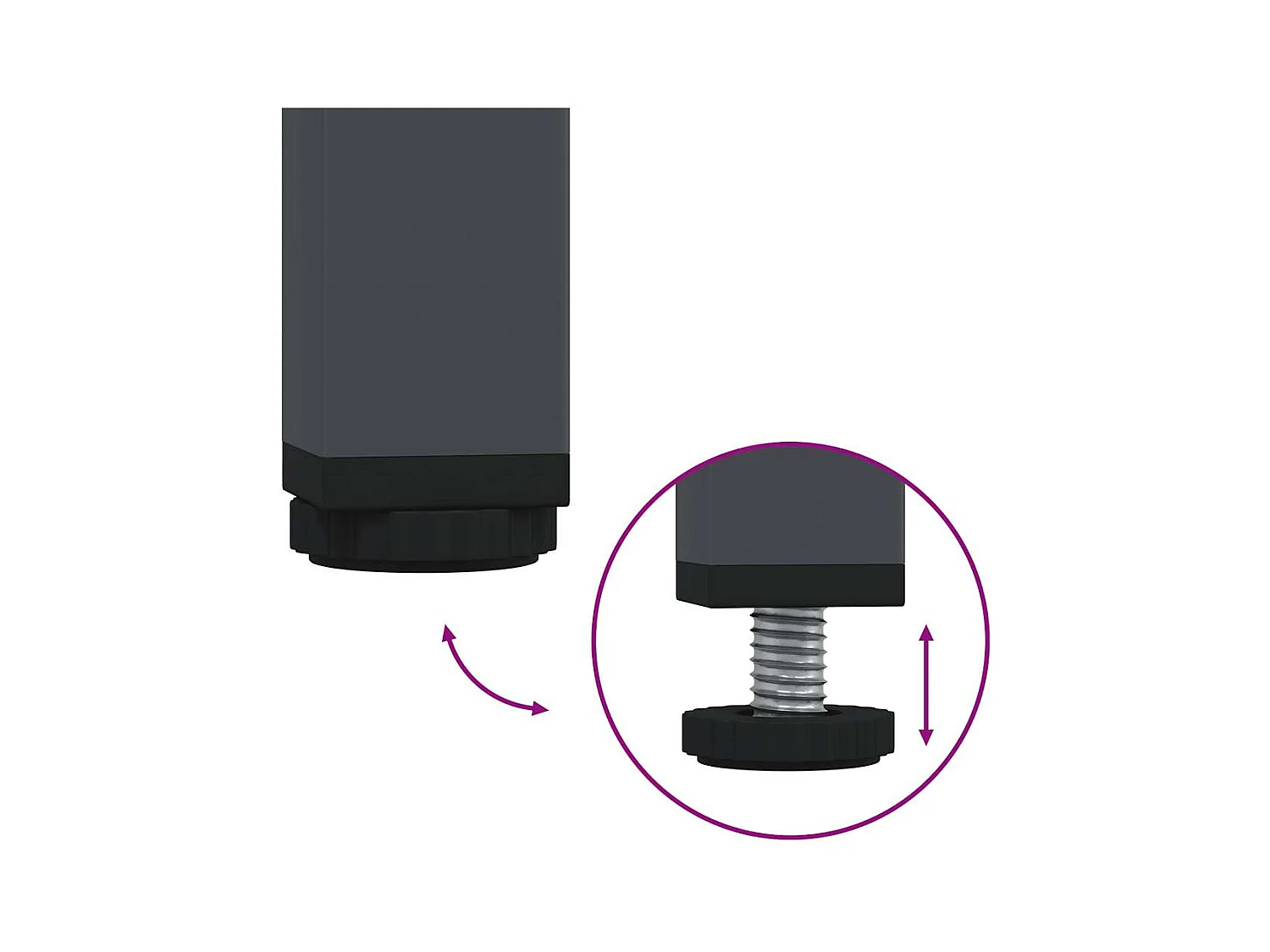 Meuble TV anthracite 202x39x43,5 cm acier laminé à froid