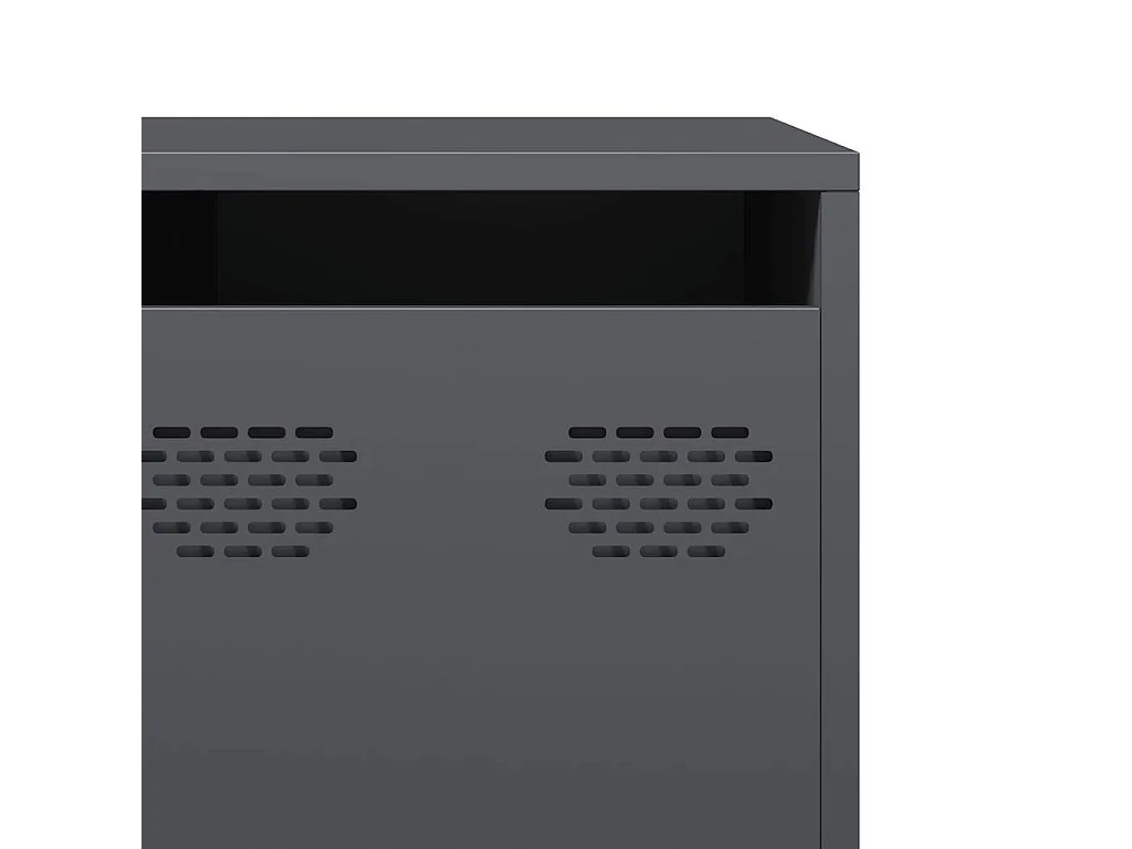 Meuble TV anthracite 202x39x43,5 cm acier laminé à froid