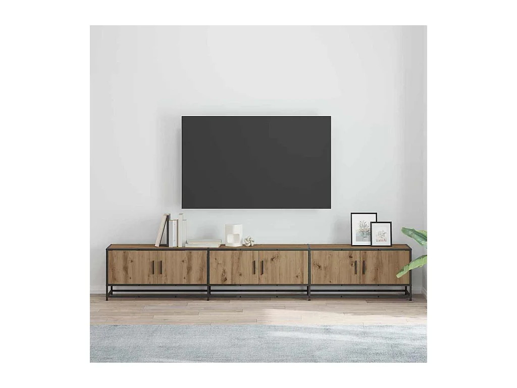 Meuble TV chêne artisanal 240 x 35 x 41 cm Bois d'ingénierie