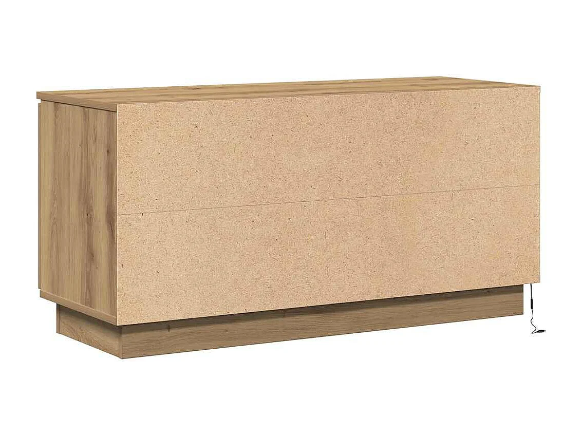 Mueble de TV con LED Roble artisan 100 x 38 x 49 cm