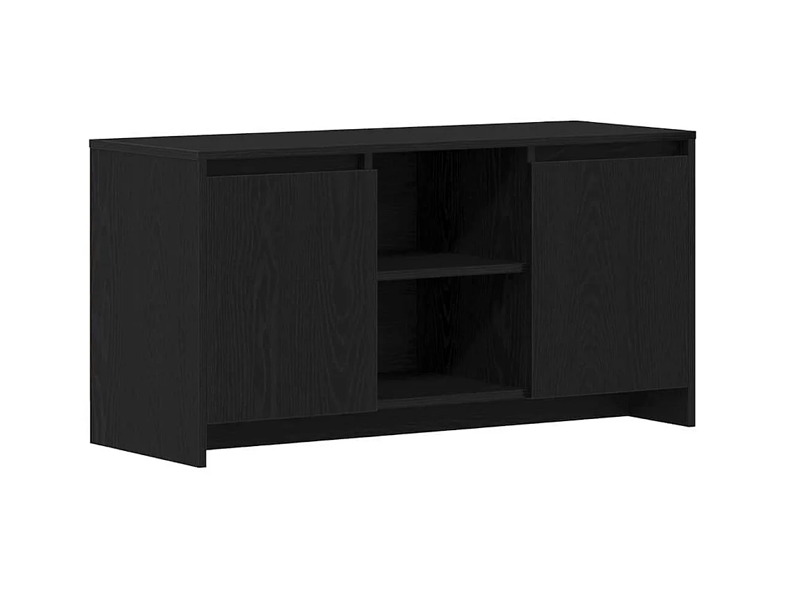 Meuble TV Noir 102 x 37.5 x 52.5 cm Bois d'ingénierie