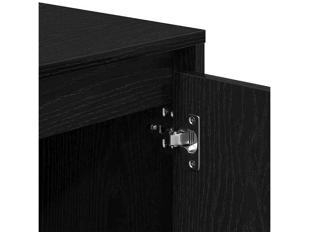 Meuble TV Noir 102 x 37.5 x 52.5 cm Bois d'ingénierie