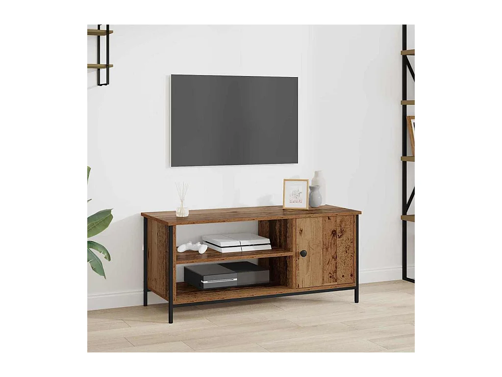 Meuble TV Bois ancien 100 x 40 x 45 cm Bois d'ingénierie