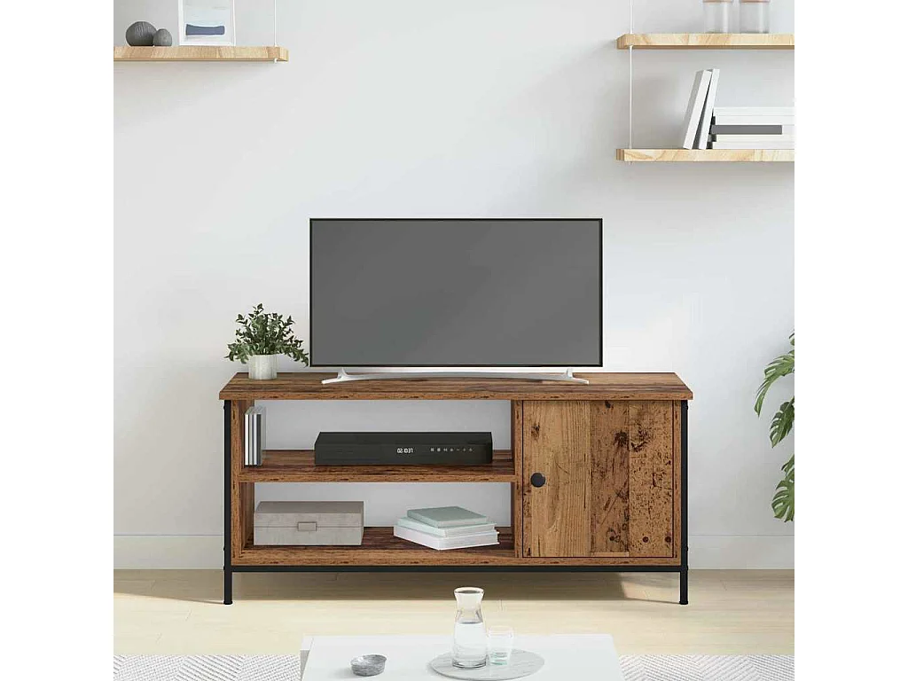 Meuble TV Bois ancien 100 x 40 x 45 cm Bois d'ingénierie