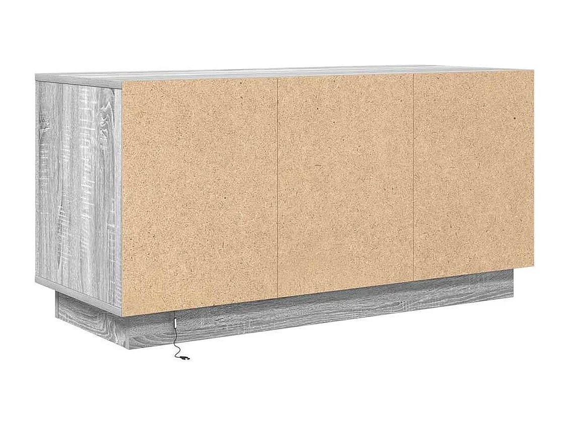 Meuble TV avec lumières LED sonoma gris 100x41x50 cm