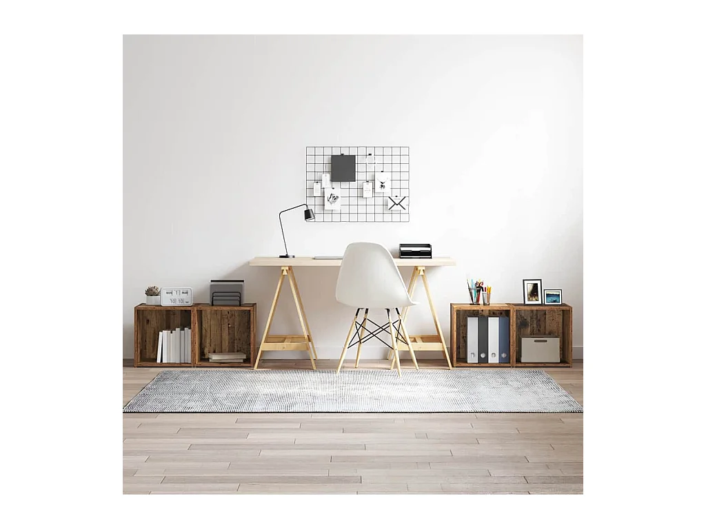 Gabinete para TV 4 peças Castanho 37 x 35 x 37 cm