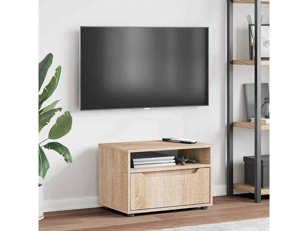 Meuble TV VISNES chêne sonoma 60x40x38 cm bois d'ingénierie