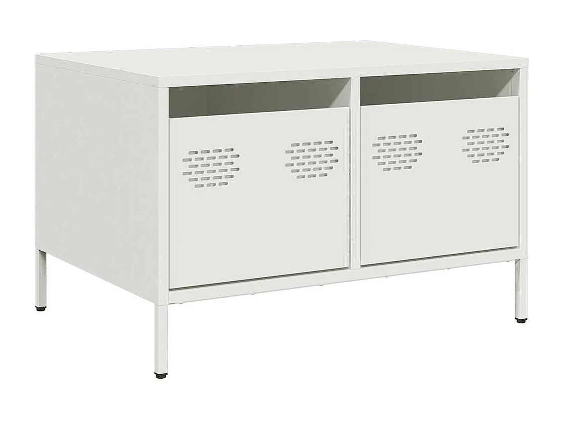 Mueble para TV acero laminado en frío blanco 68x50x43,5 cm