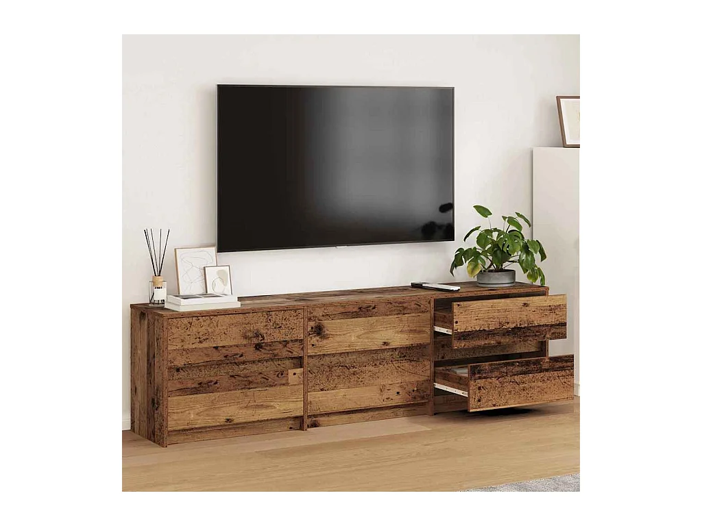 Meuble TV avec tiroir Marron 180 x 34 x 50 cm Bois d'ingénierie