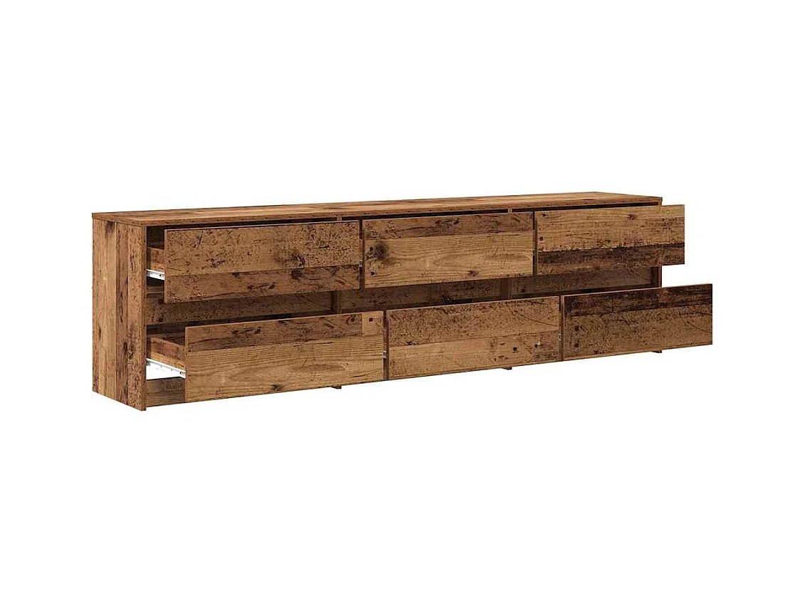 Meuble TV avec tiroir Marron 180 x 34 x 50 cm Bois d'ingénierie