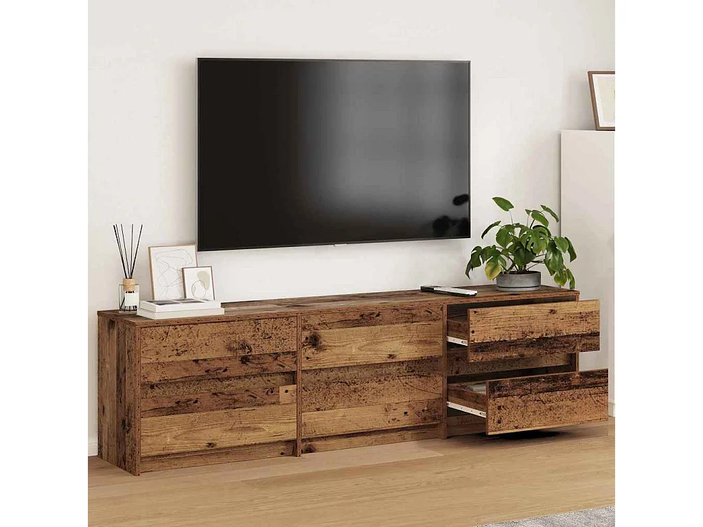 Meuble TV avec tiroir Marron 180 x 34 x 50 cm Bois d'ingénierie