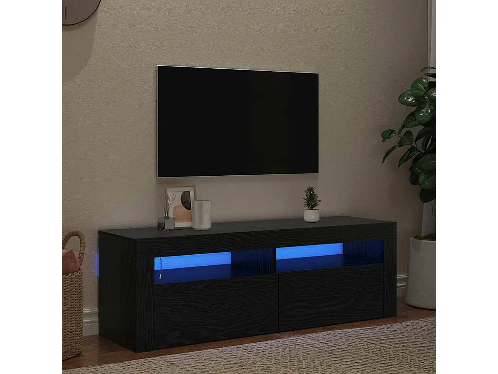 Gabinete de TV Negro 120 x 35 x 40 cm Madera contrachapada