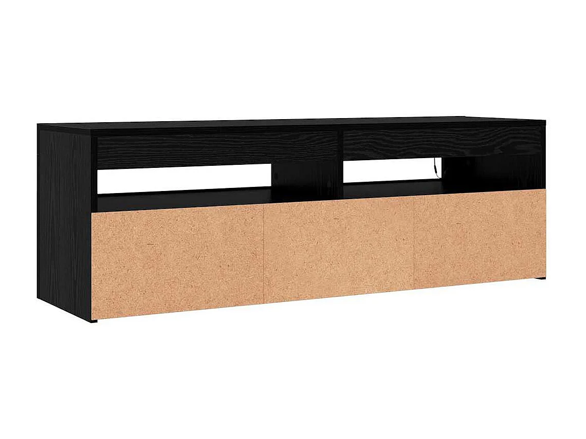 Meuble TV Noir 120 x 35 x 40 cm Bois d'ingénierie