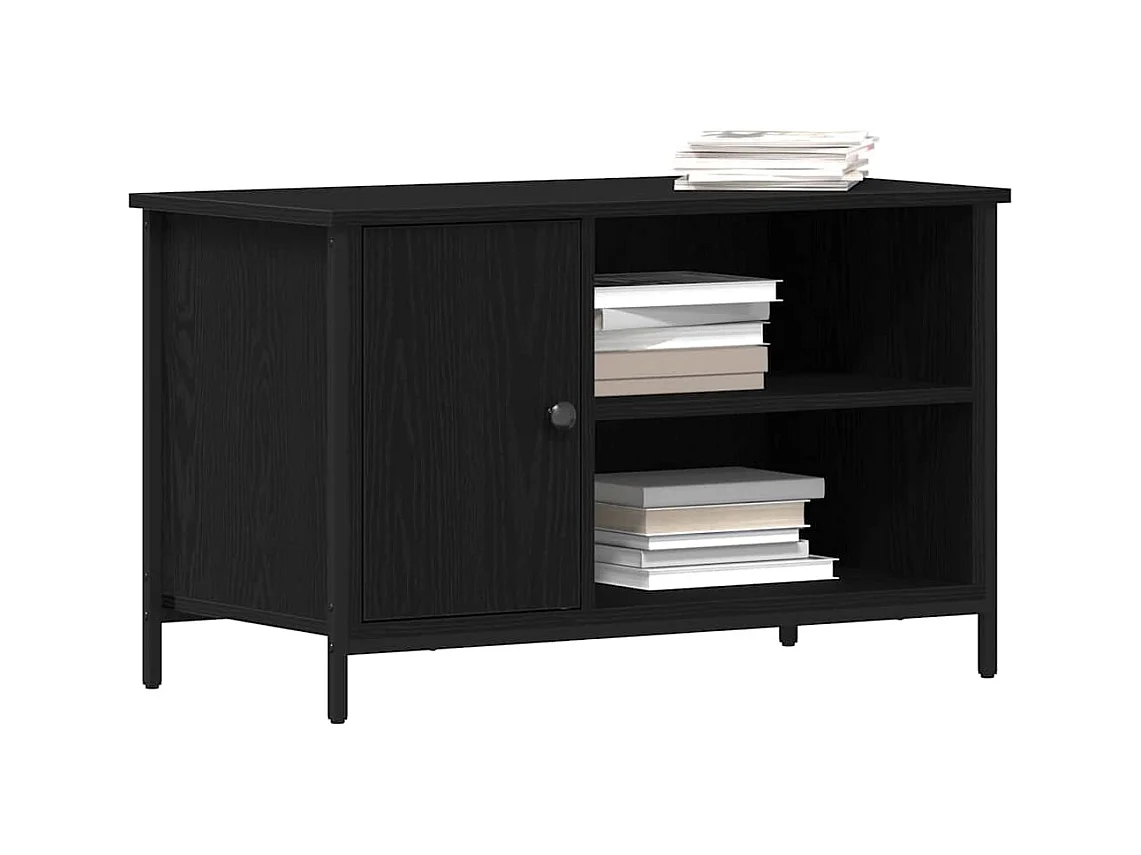 Meuble TV Chêne noir 80 x 40 x 50 cm Bois d'ingénierie