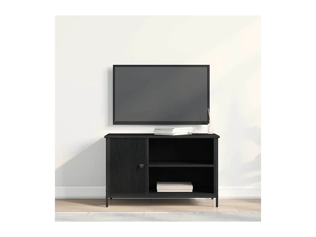 Meuble TV Chêne noir 80 x 40 x 50 cm Bois d'ingénierie