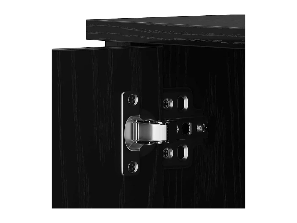 Meuble TV Chêne noir 80 x 40 x 50 cm Bois d'ingénierie