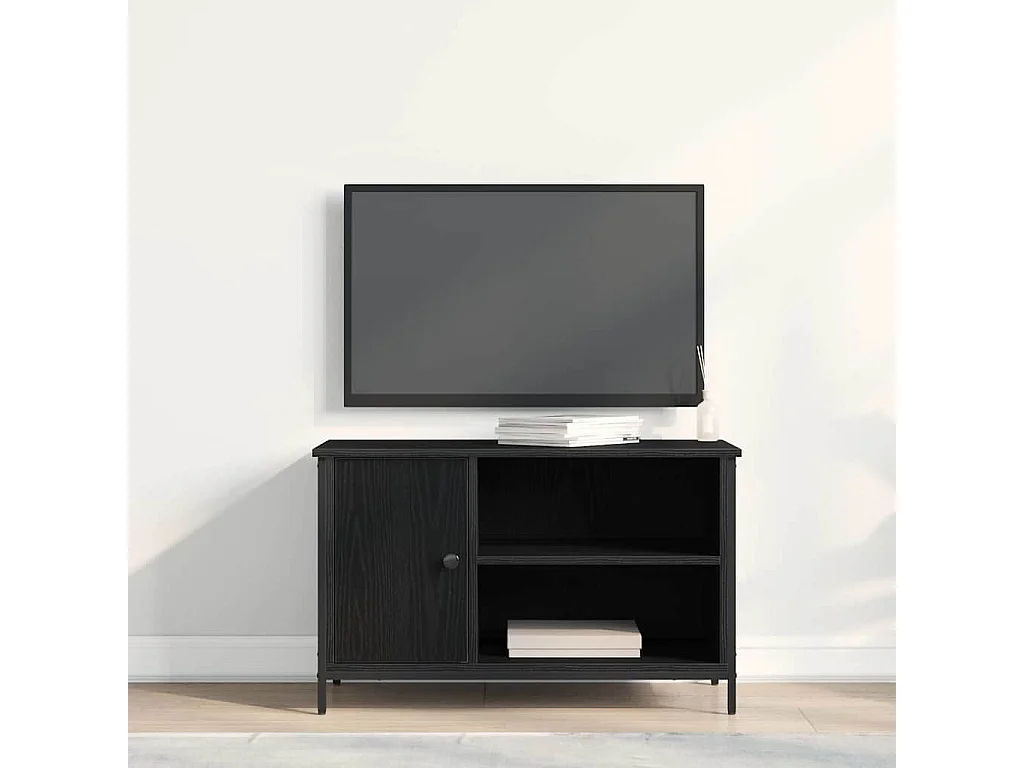 Meuble TV Chêne noir 80 x 40 x 50 cm Bois d'ingénierie