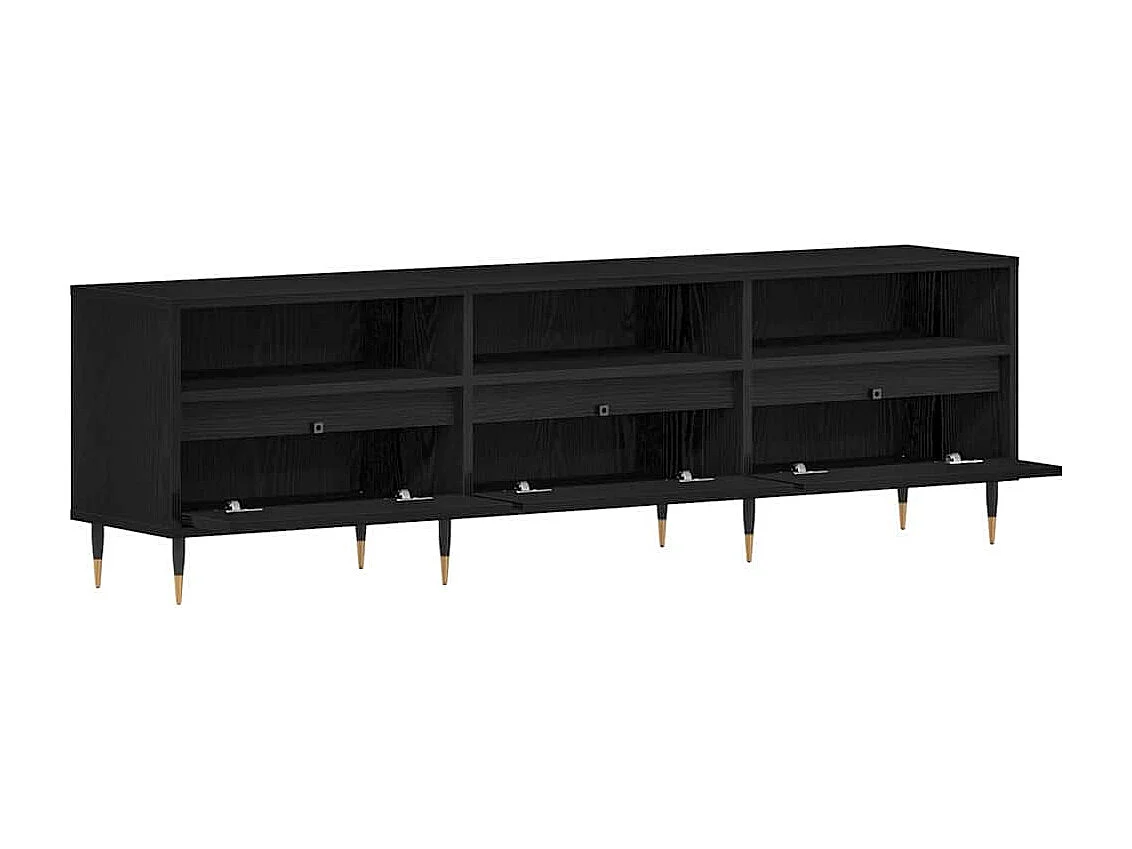 Meuble TV Chêne noir 150 x 30 x 44.5 cm Bois d'ingénierie