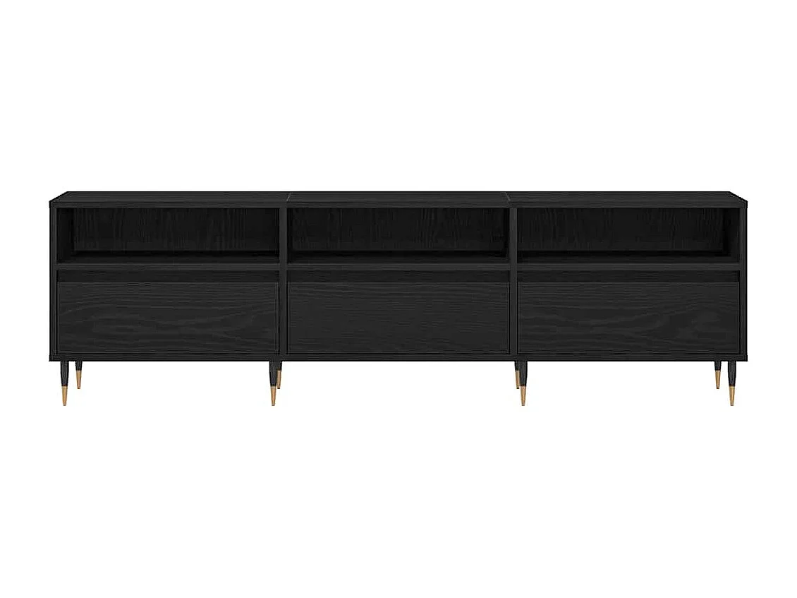 Meuble TV Chêne noir 150 x 30 x 44.5 cm Bois d'ingénierie