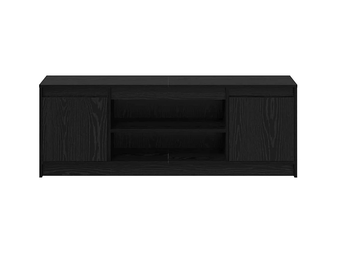 Meuble TV Noir 139,5 x 34 x 50 cm Bois d'ingénierie