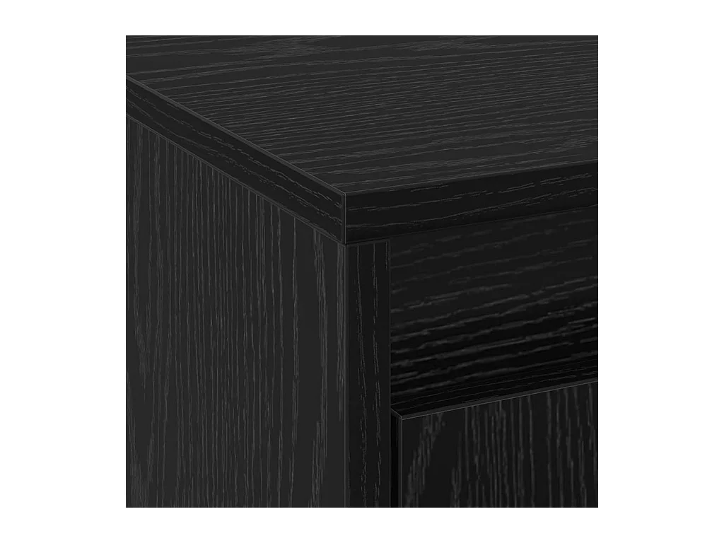 Meuble TV Noir 139,5 x 34 x 50 cm Bois d'ingénierie
