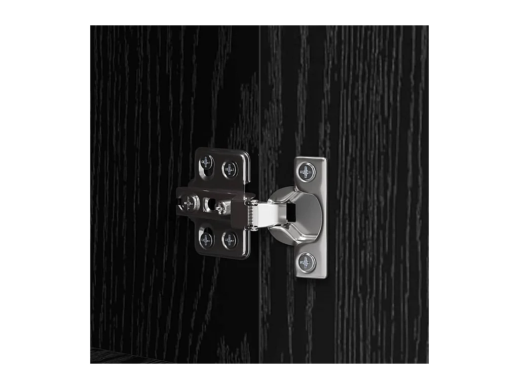 Meuble TV Noir 139,5 x 34 x 50 cm Bois d'ingénierie