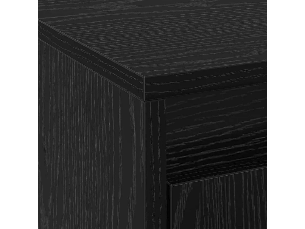 Meuble TV Noir 139,5 x 34 x 50 cm Bois d'ingénierie