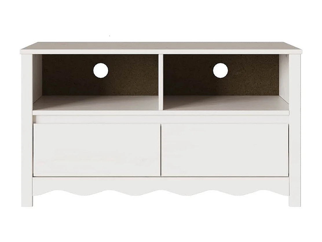Meuble TV Drammen Blanc 99 x 43 x 55 cm Bois de pin massif