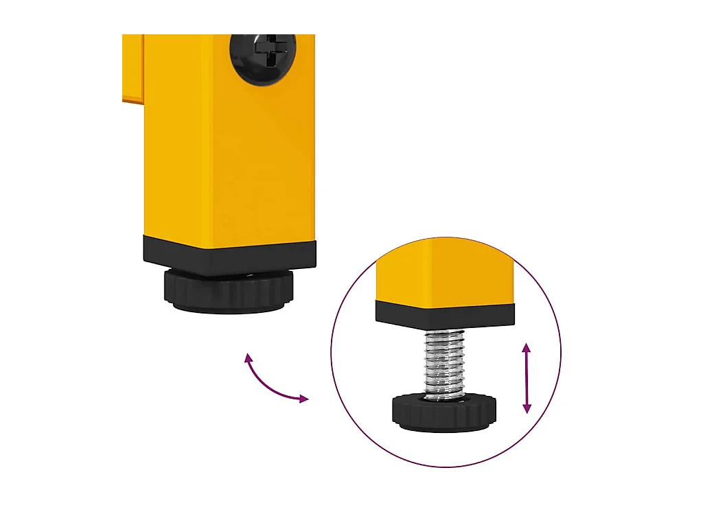 Meuble TV jaune moutarde 100,5x39x60,5 cm acier laminé à froid