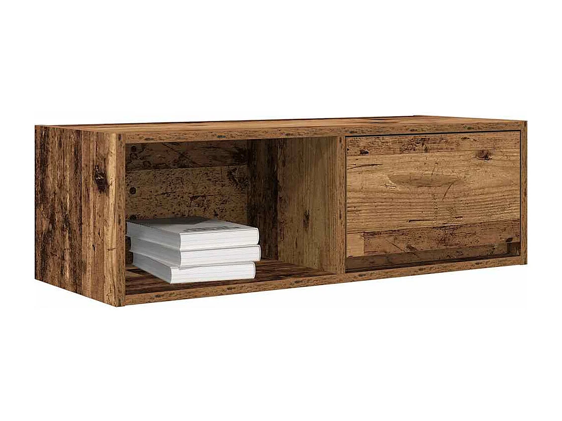 Meubles TV 2 pièces vieux bois 80x31x25,5 cm bois d'ingénierie
