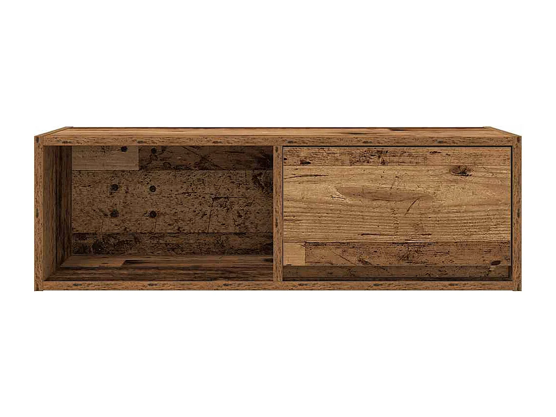 Meubles TV 2 pièces vieux bois 80x31x25,5 cm bois d'ingénierie