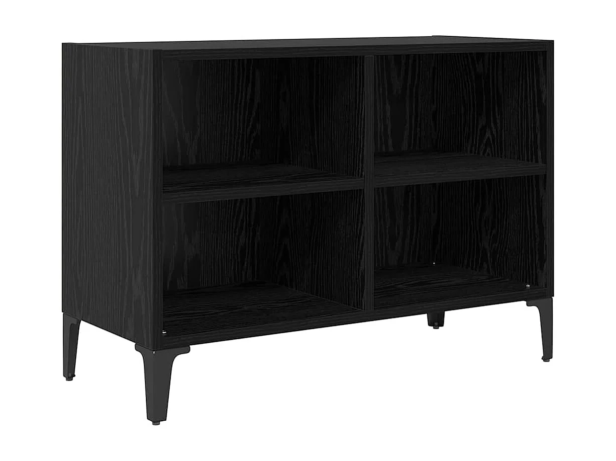 Meuble TV Noir 69.5 x 30 x 50 cm Bois d'ingénierie