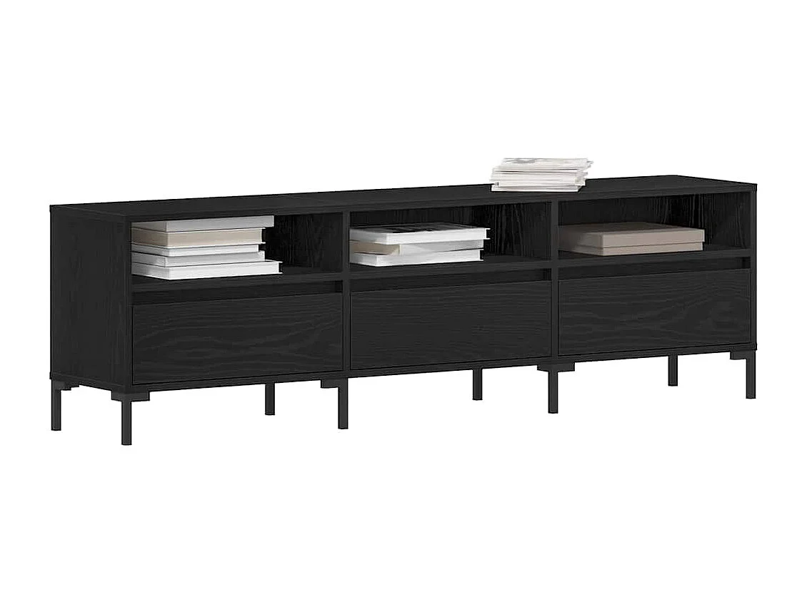 Meuble TV Chêne noir 150 x 30 x 44.5 cm Bois d'ingénierie