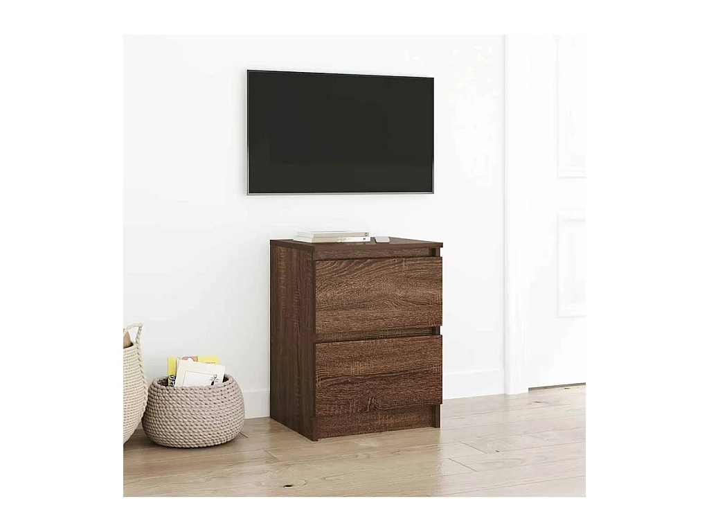 Meuble TV chêne marron 40x35x54 cm bois d'ingénierie