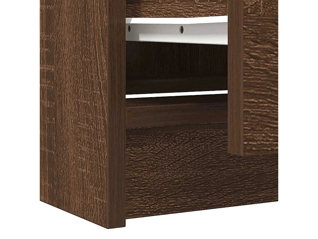 Meuble TV chêne marron 40x35x54 cm bois d'ingénierie