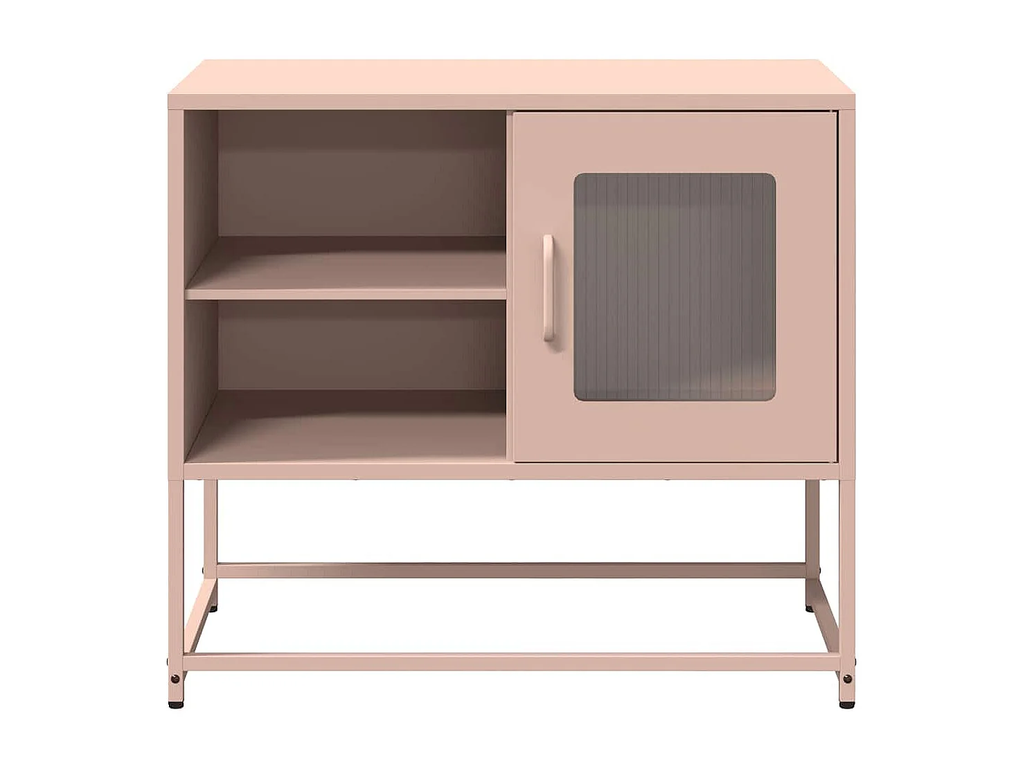 Meuble TV rose 68x39x60,5 cm acier