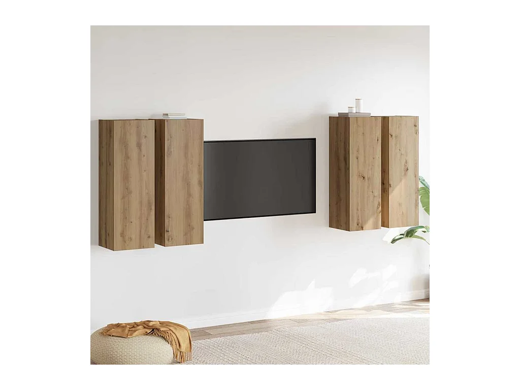Set de Meubles TV 4 pièces chêne artisanal 30,5 x 30 x 90 cm