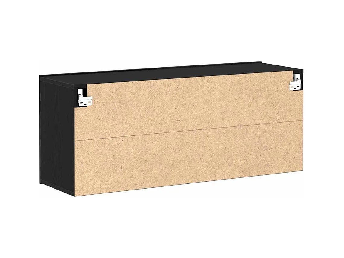 Meuble TV Chêne noir 100 x 30 x 41 cm Bois d'ingénierie