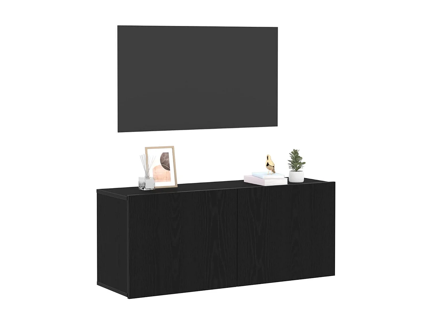 Meuble TV Chêne noir 100 x 30 x 41 cm Bois d'ingénierie
