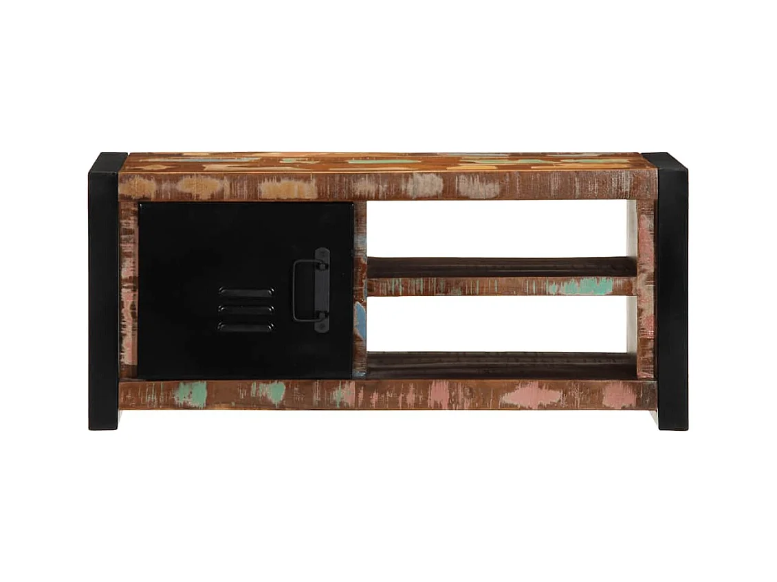 Meuble TV 80x30x35 cm bois massif de récupération
