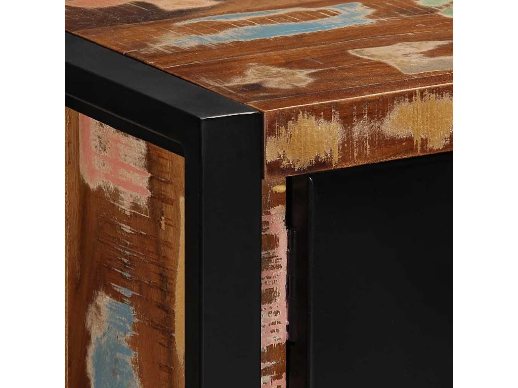 Meuble TV 80x30x35 cm bois massif de récupération