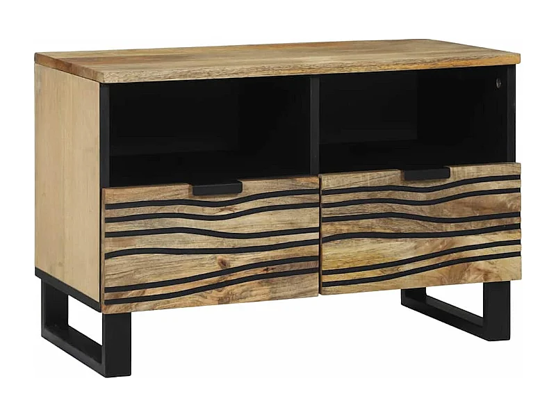 Meuble TV Marron 70 x 33 x 46 cm bois de manguier massif