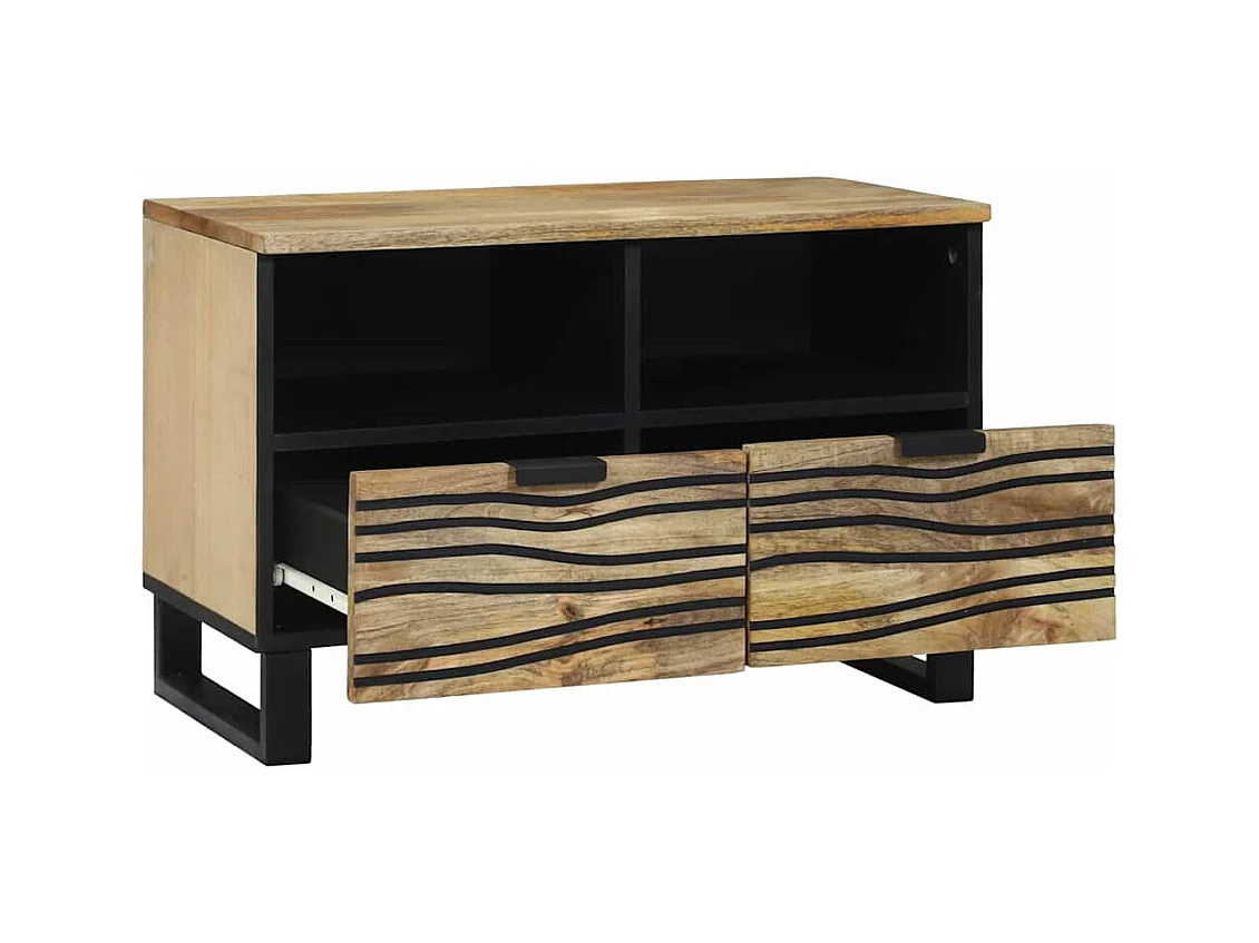 Meuble TV Marron 70 x 33 x 46 cm bois de manguier massif
