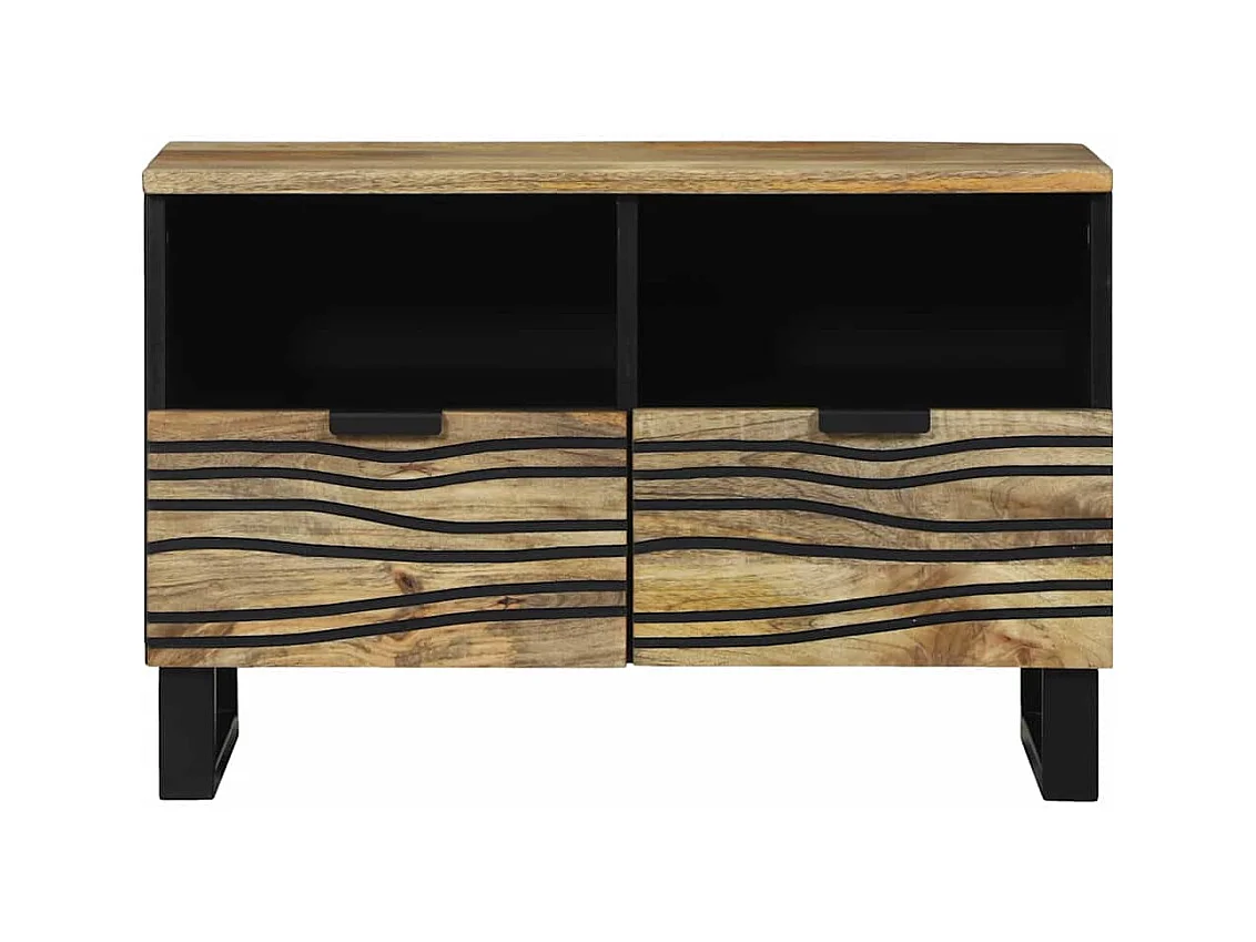 Meuble TV Marron 70 x 33 x 46 cm bois de manguier massif