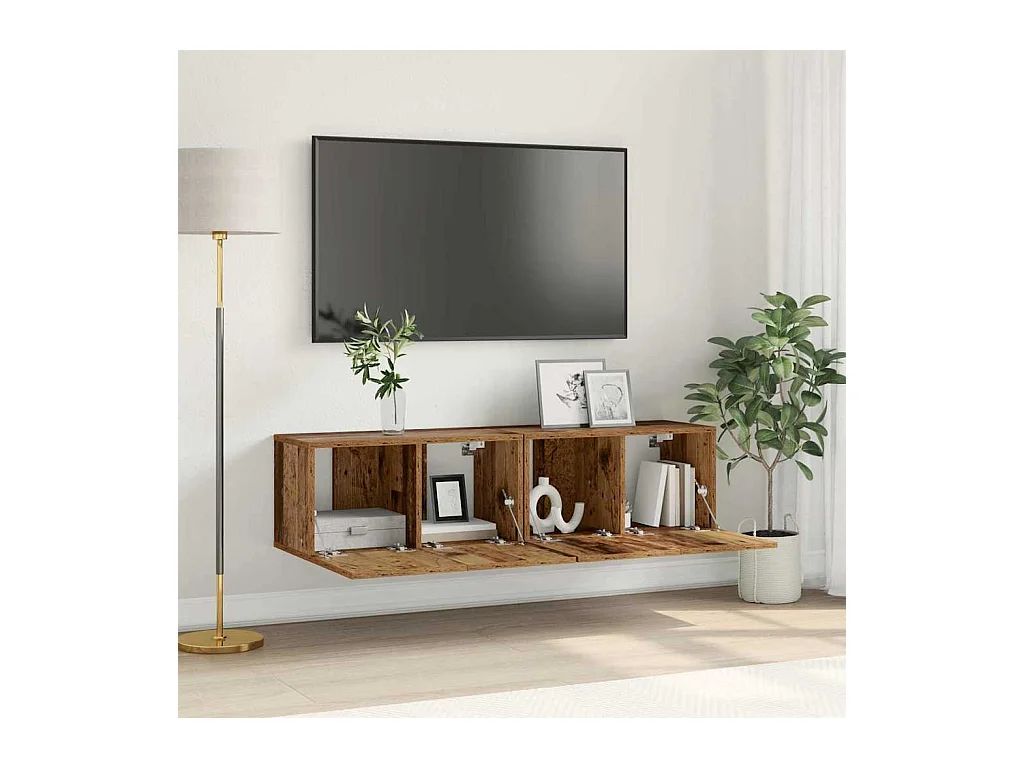 Meuble TV 2 pièces Multicolore 60 x 30 x 30 cm Bois d'ingénierie
