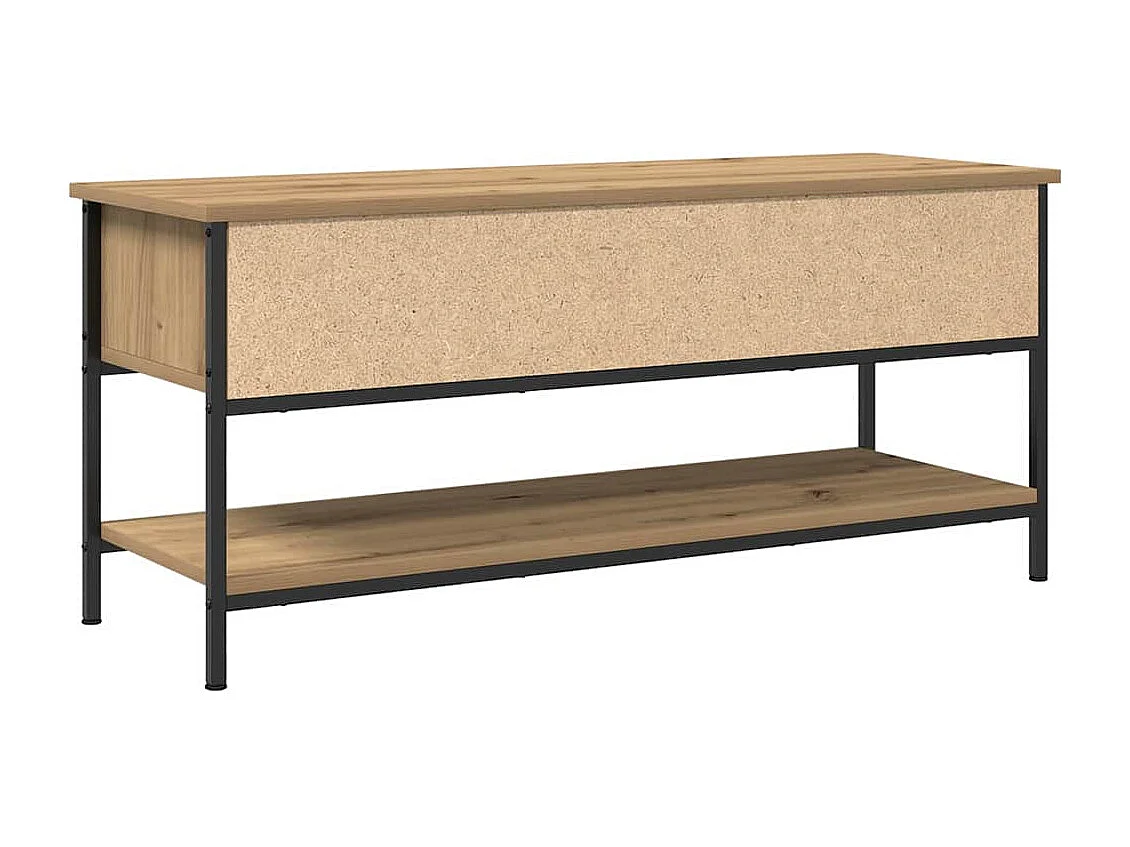 Meuble TV chêne artisanal 100 x 35 x 45 cm Bois d'ingénierie