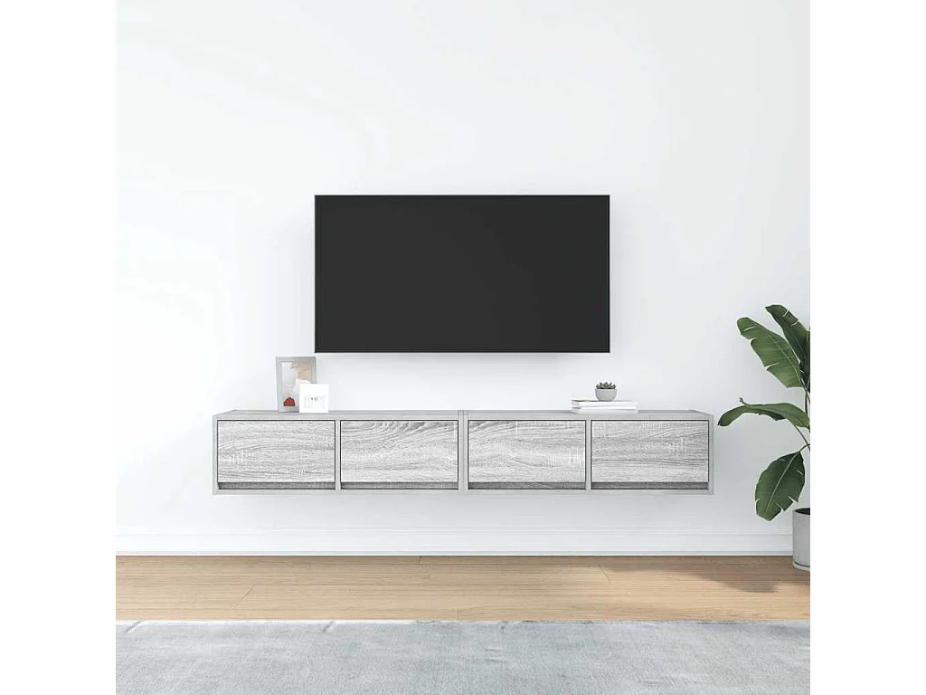 Meubles TV 2 pièces sonoma gris 80x31x25,5 cm bois d'ingénierie