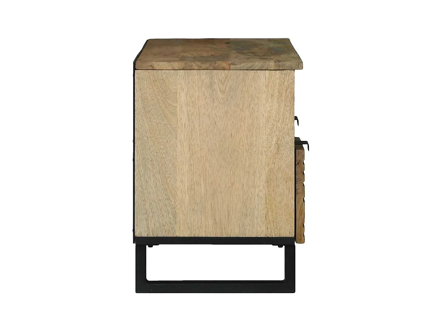 Meuble TV Marron 100 x 33 x 46 cm bois de manguier massif